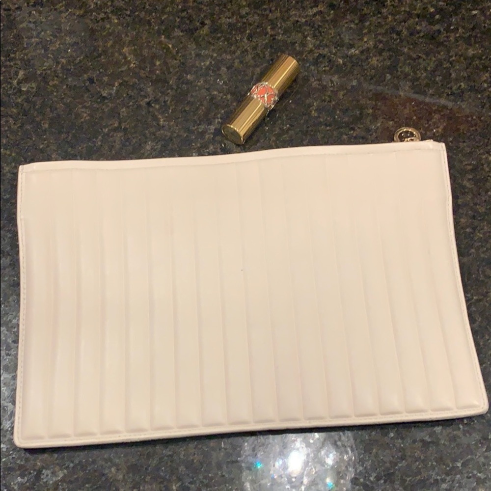 Salvatore Ferragamo Large quilted off white Clutch